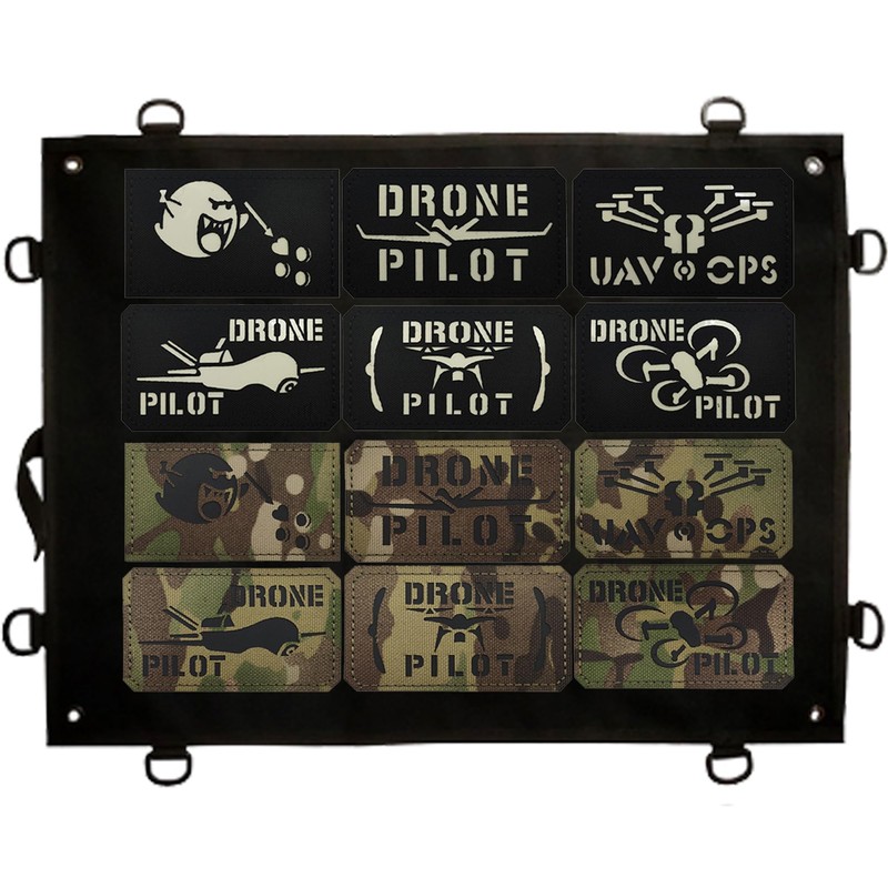 Reflective Drone Pilot Patch, Short Wings Drone Pilot Hook Loop