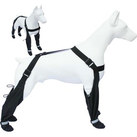 BAYANKALA Dog Suspender Booties, 2025 New Waterproof Adjustable Dog Paw Leggings, Anti-Slip Boots for Dogs, Snow, Rain, Hiking, and Winter Protection, M Size, Paws Protector for Active Dogs