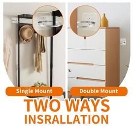 WRICHEAR Adhesive Furniture Anchors 40 Packs, Baby Proofing Anti Tip Furniture Straps Kit, No Drill Adjustable Child Safety Furniture Wall Anchors for Dresser,Bookshelf,Cabinet,Floor Lamp,Mirror