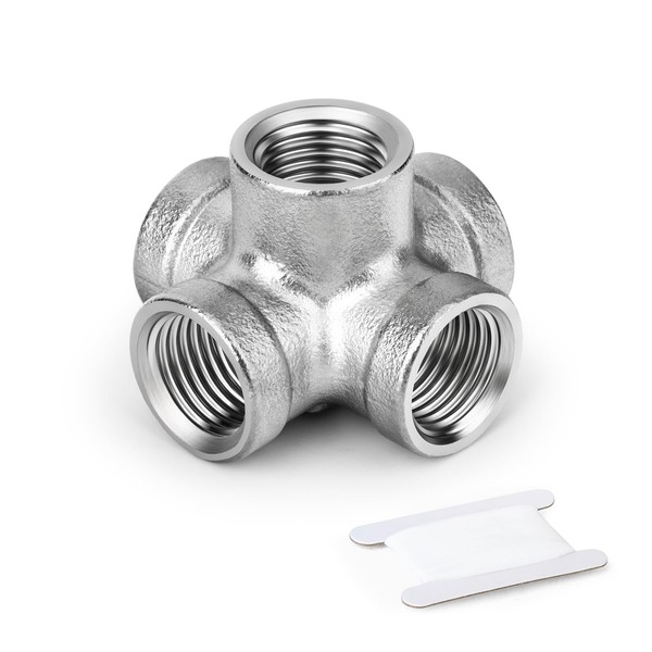 ERGAOBOY 1 Piece 3/4" BSP 5 Way Stainless Steel Cross