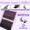 Pestañas Extensions Kit 280 Piezas 5060d Curvación D 9-16 Mm