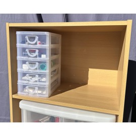 Sanko Plastic Elpis Small Storage 5 Tiers, Width 5.3 x Depth 7.6 x Height 10.2 inches (13.5 x 19.2 x 26 cm), Clear