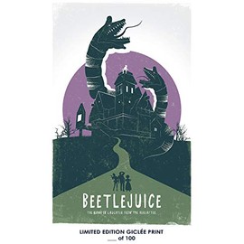 Lost Posters Rare Poster Tim Burton's Beetlejuice Michael Keaton 2018 Minimalist Reprint #'d/100!! 12x18