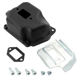 Kimsion Exhaust Muffler 1125 140 0607 & Gasket Cooling Plate Screws Kit For STIHL 034 036 036QS MS340 MS360 MS360C Chainsaws, Replaces 1125 140 0609