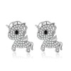 Tokidoki Unicorno Stud Earrings, 14K Plated with CZ Crystal Accents