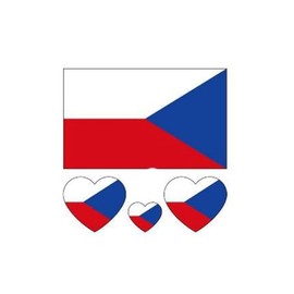 ZPDNURZL 10 Sheets Czech Republic Flag Tattoos Stickers 40 Pcs Waterproof Sweat Sports National Flag Removable Fake Tattoos