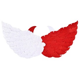 Angel Wings Adult Costume-Fairy Wings-Angel Wings For Crafts For Cosplay Women-Party Wings-Photography Accessories (white&red, 2.46ft)