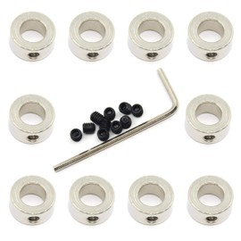 Befenybay - 10 piezas de collar de bloqueo de 8 mm, anillo de bloqueo de tornillo de plomo T8 para impresora 3D piezas CNC (8 mm, plateado)