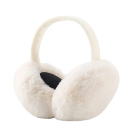 SEDEX Ear Muffs Women Girls Skiing Accessories Fluffy Foldable Adults Earmuffs Thermal Ear Warmer Protection from Wind Ladies Gift for Winter, White