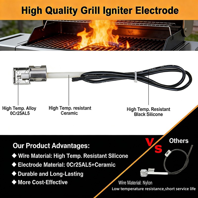 Push Button Grill Igniter Kit for Charbroil 463343015, 463344015