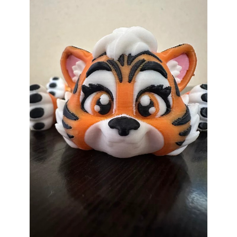 3D Printed Articulating Baby Tiger (Printverse)