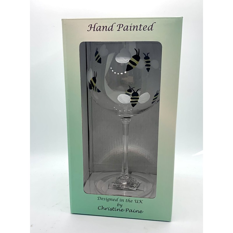 Gin Goblet - Hand Decorated Gin Glass - Bee -