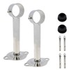 Rannb Ceiling-Mount Bracket Wardrobe Pipe Bracket Rod Lever Support Holder