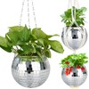 FGBNM 6" Disco Ball Planter, Disco Ball Plant Hanger with