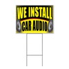 We Install Car Audio (18" x 24") Yard Sign, Quantity