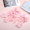 3 Pcs Pink Hair Bow Mesh Hairs Bow Clips for