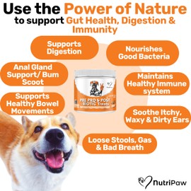 NutriPaw NutriPaw Dental Formula & Probiotics Bundle - Soft Chews for Bum Scooting, Gunky Ears, Gut Health & Anal Glands - Dental Water for Clean Teeth, Fresh Breath & Healthy Gums - Great for all dogs