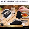 Amcrate - Servilletas desechables para invitados, color negro, servilletas de