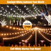 Lakumu Outdoor String Lights 96FT(48×2), Commercial Grade Heavy Duty Patio