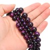 4pcs Natural Stone Tiger Eye Round Beads Bracelet Tiger Eye