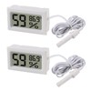 DWEII 2-Pack Mini Digital Hygrometer Thermometer Gauge with Probe LCD