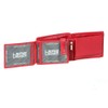 Men's and Women's wallet horizontal format LEAS, Genuine Leather, cherry