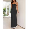 ZESICA Women's 2025 Summer Spaghetti Straps Maxi Dress Sleeveless Square