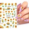 Sunflowers Nail Art Stickers Decals 3D Self-Adhesive Spring Summer Nail