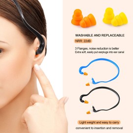 Sumind Banded Ear Plugs Band Earplugs Silicone Banded Hearing Protection and Replacement Earplugs Inner-Aural Ear Plugs for Sleeping, Shooting, Travel and Construction Work (30 Pairs)