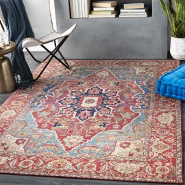 Artistic Weavers Lyyti Area Rug, 7'6" x 9'6", Bright Red/Blue