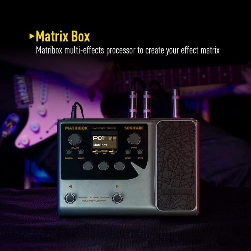 SONICAKE Matribox - Guitar Multi Effects Processor with Expression Pedal,