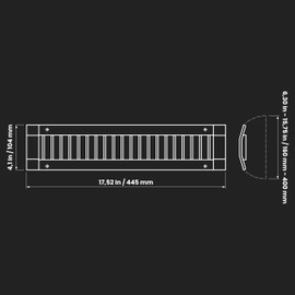 Repa Market 17" x 3" Inch Air Exhaust Grille for Round Ducts - Adjustable Louvre Blades - Galvanized Air Supply Vent Cover - Side Fit Round Surface Canal Ducting from 6.30" to 15.74" Inches