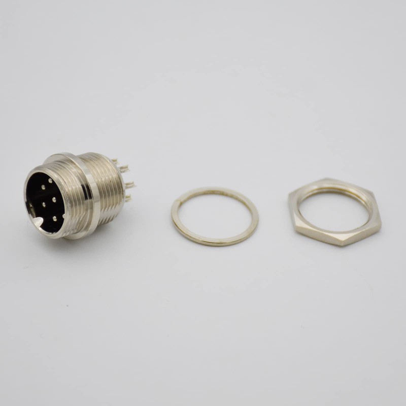 Czyuntuo Aviation Plug Connector GX16 8 Pins Male Panel Metal