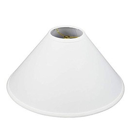 FenchelShades.com 5" Top Diameter x 18" Bottom Diameter x 11" Slant Height Fabric Barrel Lampshade Spider Attachment (Linen White)
