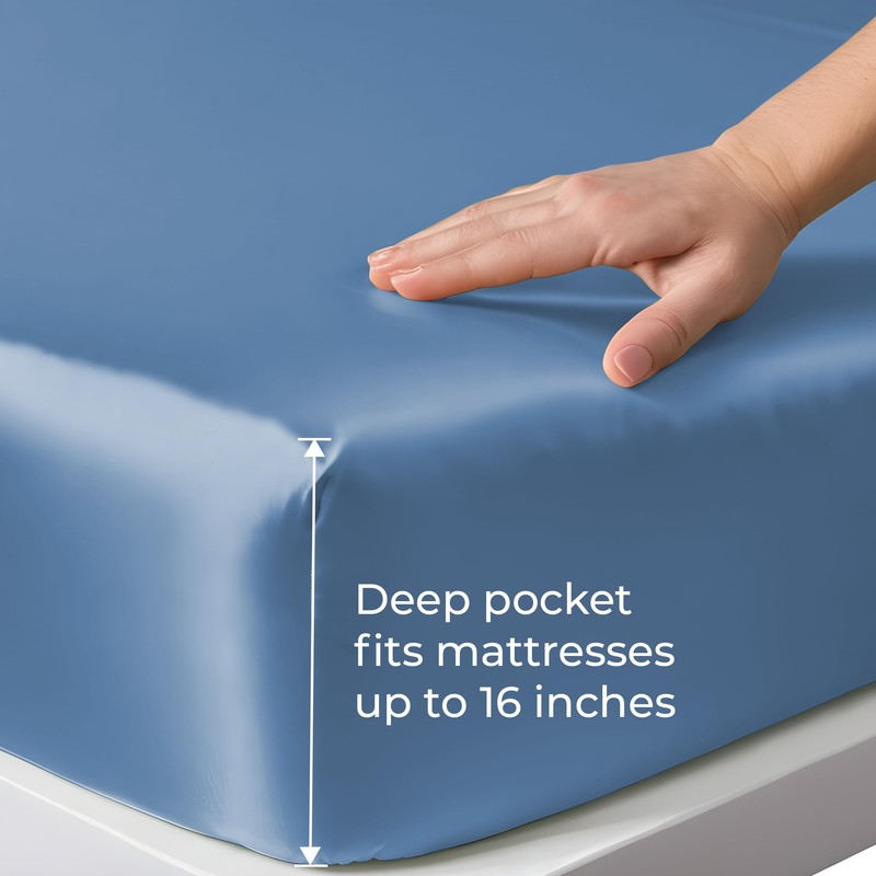 Linenwalas 100% Natural Bamboo Only Fitted Sheet With Secure Elastic