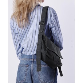 ZIMEGO Crossbody Messenger Bag with Magnetic Closure for Women, Black