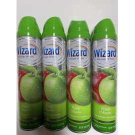 Wizard The Magic of Fresh | Odor Neutralizer & Air Freshener - 10 Oz. Fresh Apple (Pack of 4) (Packaging May Vary)