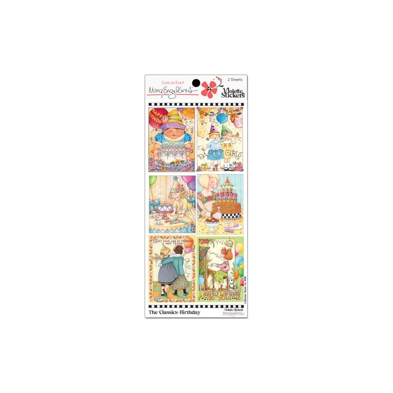 Mary Engelbreit Mary's Classics Birthday Stickers by Violette Stickers