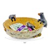 Wilcor Bear Bowl Black, 9.5-inch Resin Rectangular Bowl for Small