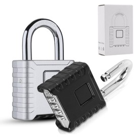 OIUINMMH Candado de Combinación de 4 Dígitos,Candado Para Locker, Soporta Caídas Y Lluvia,Candado Locker Gym, para jardines,garajes,invernaderos, fábricas