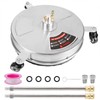 Biswing 15" Pressure Washer Stainless Steel Surface Cleaner with 3