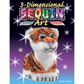 Sequin Art 3D Tiger Sparkling Arts & Crafts Picture Kit