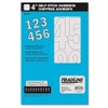 Headline Sign 32432 Stick-On Vinyl Numbers, White, 4-Inch