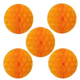 Allydrew Hanging Party Decoration, 6 Inch Tissue Honeycomb Ball for Weddings, Birthday Parties, Baby Showers, and Nursery Décor (5 Pack), Orange