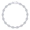 PLANETYS - Hollow Coffee Bean Chain Bracelet Rhodium-Plated 925 Sterling