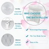 White Bath Pillow for Tub, Slip Proof Bathtub Pillow for