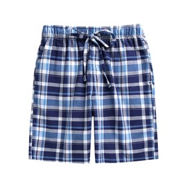 TINFL Plaid Check Kids Boys Shorts Pants NNBSP-SB010-Blue XL
