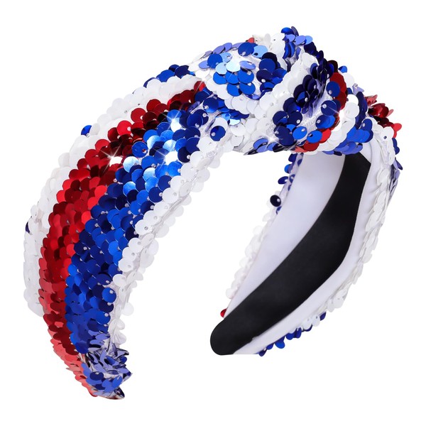 Ngdhkd 4th of July Women's Headband Fourth of July Knotted