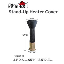 Stanbroil Round Standup Patio Heater Cover, Waterproof Heater Cover for Outdoor with Zipper, 95'' H x 34" D x 18-1/2" Base