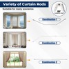 Foldable Industrial U Shape Curtain Rod 1" Rust-Proof Metal -